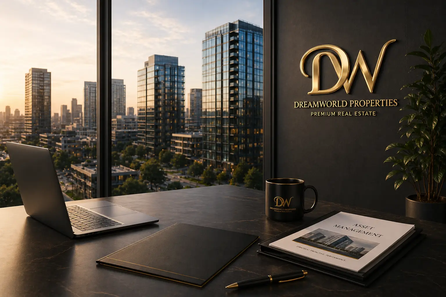 Real estate asset management — modern commercial building in Gurugram