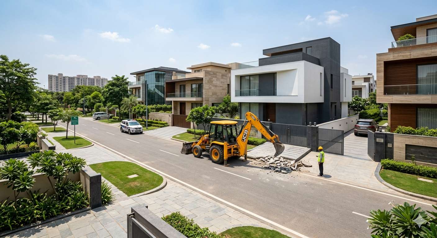 Illegal house extensions demolished