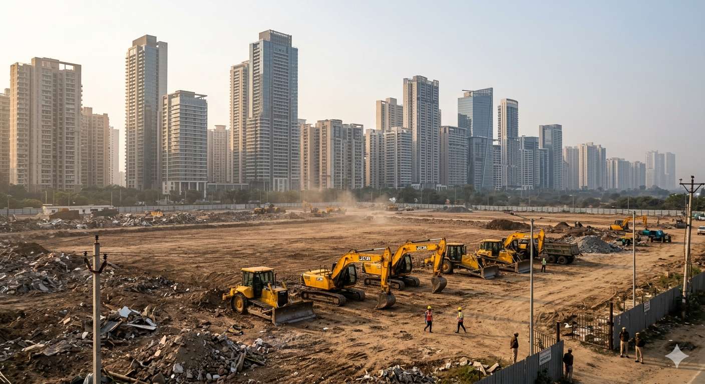 Demolition drive in Saraswati Kunj