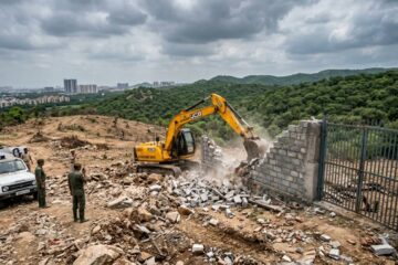 New walls, gates and farmhouses come up again in protected Aravalis