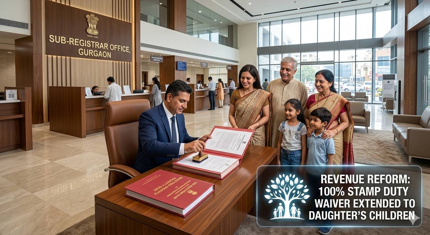 Haryana clarifies stamp duty waiver on family property transfers covering daughter's children