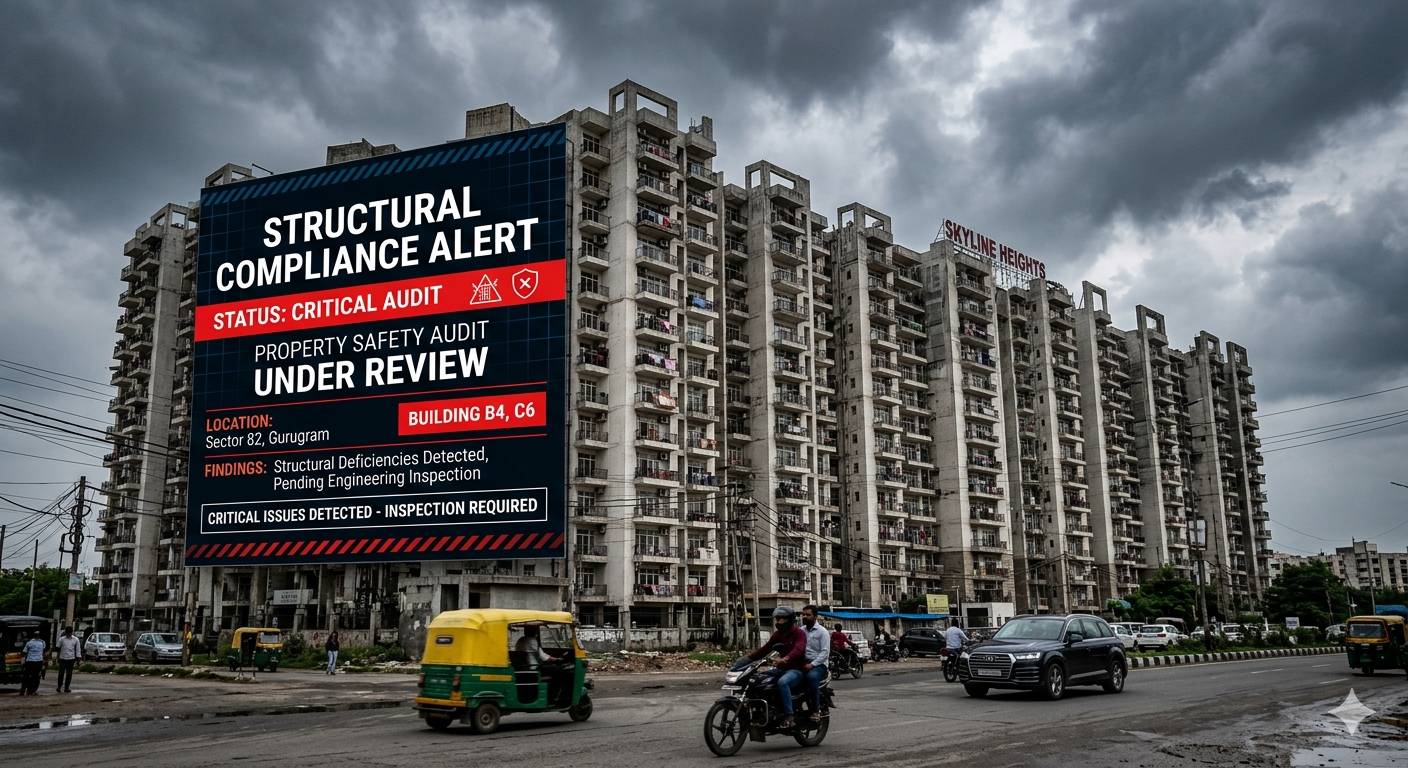 Balcony ceiling collapses in Gurugram society, buyers allege negligence by builder, demand probe