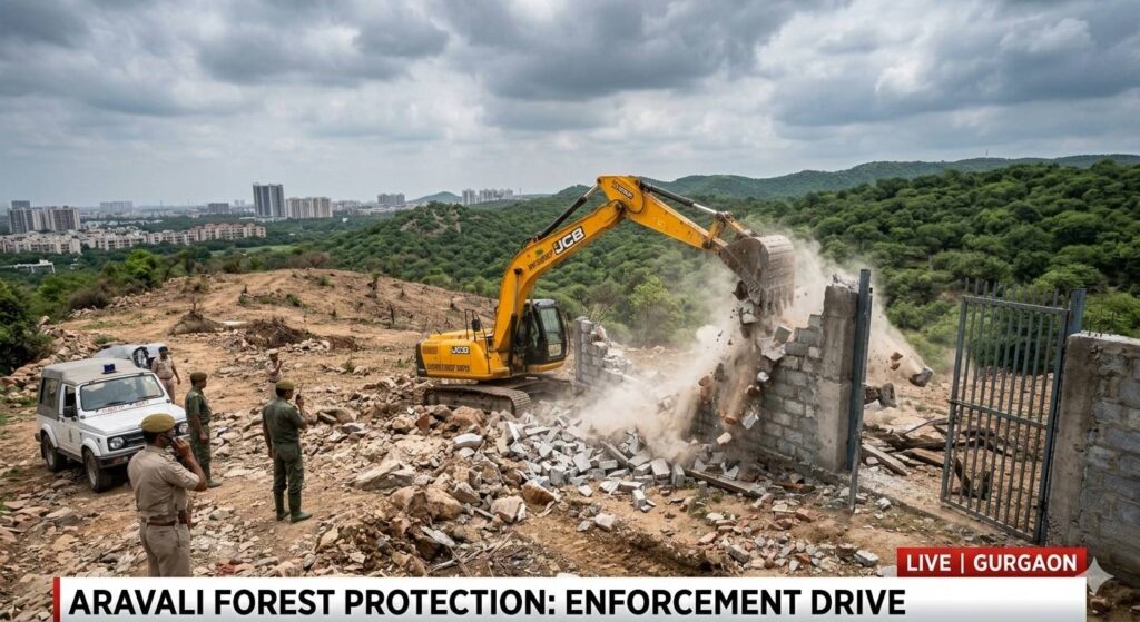 New walls, gates and farmhouses come up again in protected Aravalis