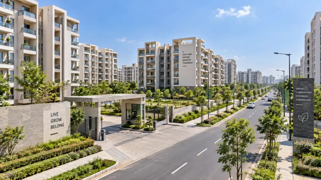 New residential sector in New Gurgaon with modern gated community development