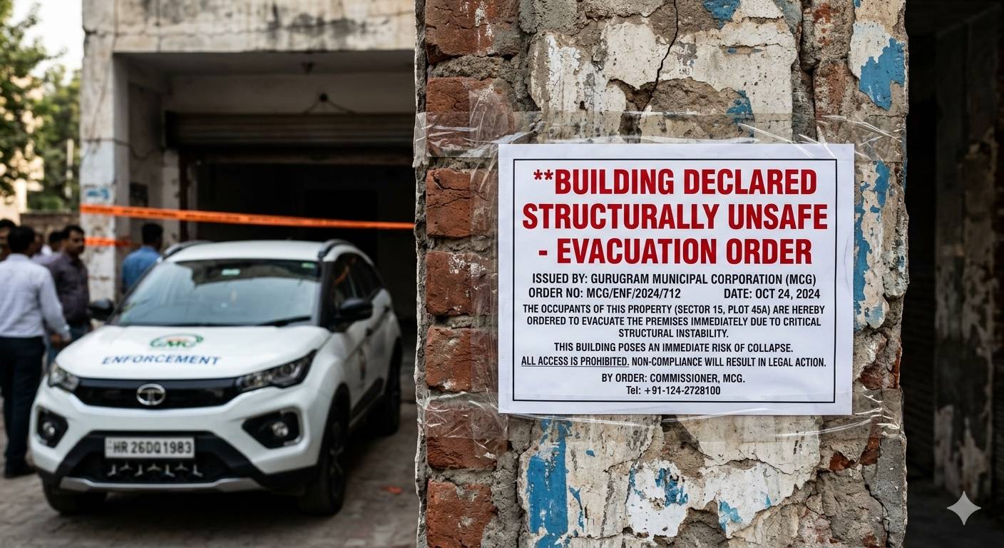 • Gurugram civic body flags 87 unsafe buildings, set to raze them