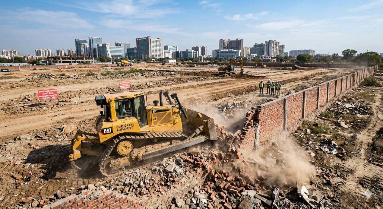 DTCP razes illegal colony on 14 acres