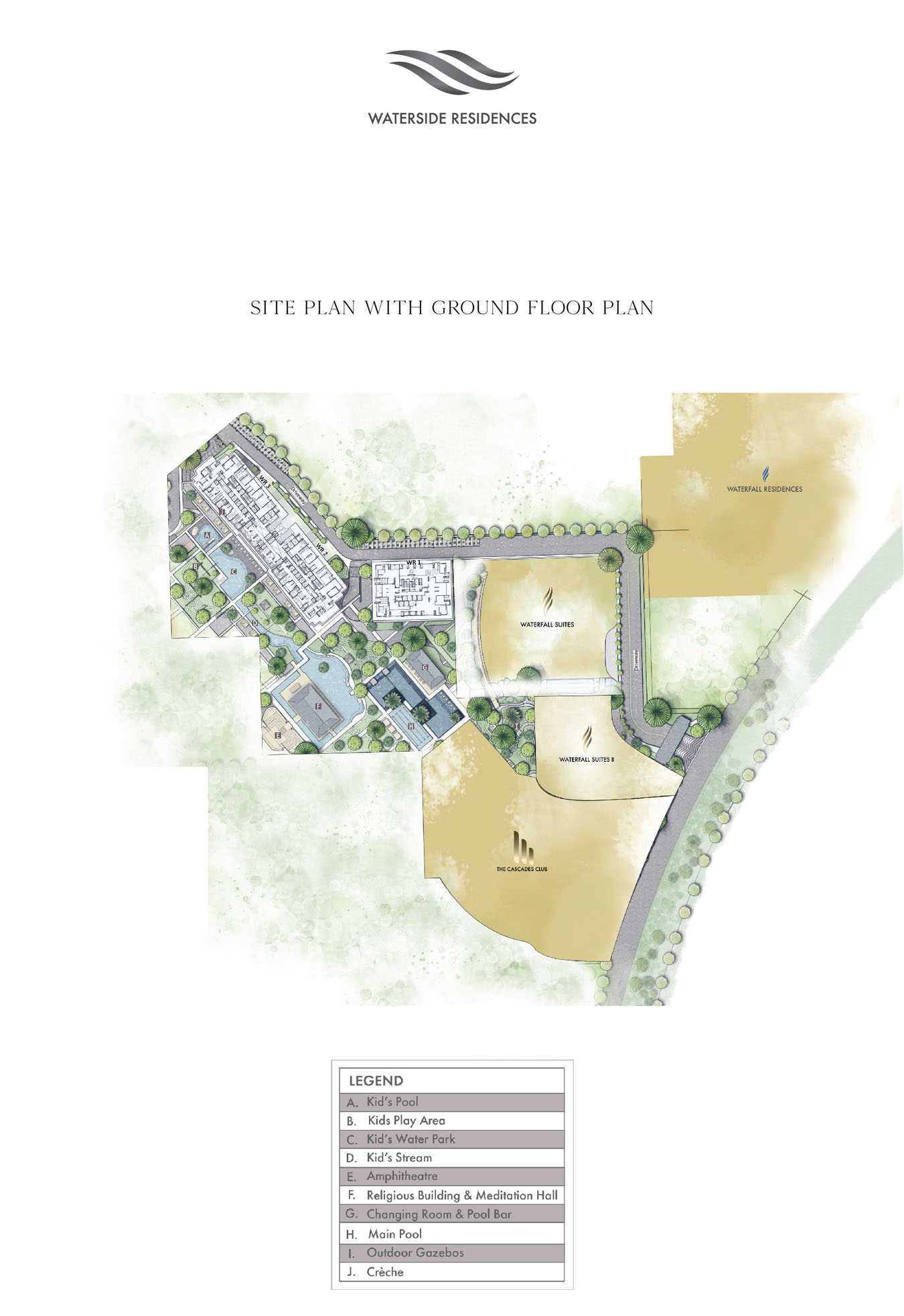 Site Plan Waterside Residences – Krisumi Water Fall Residences