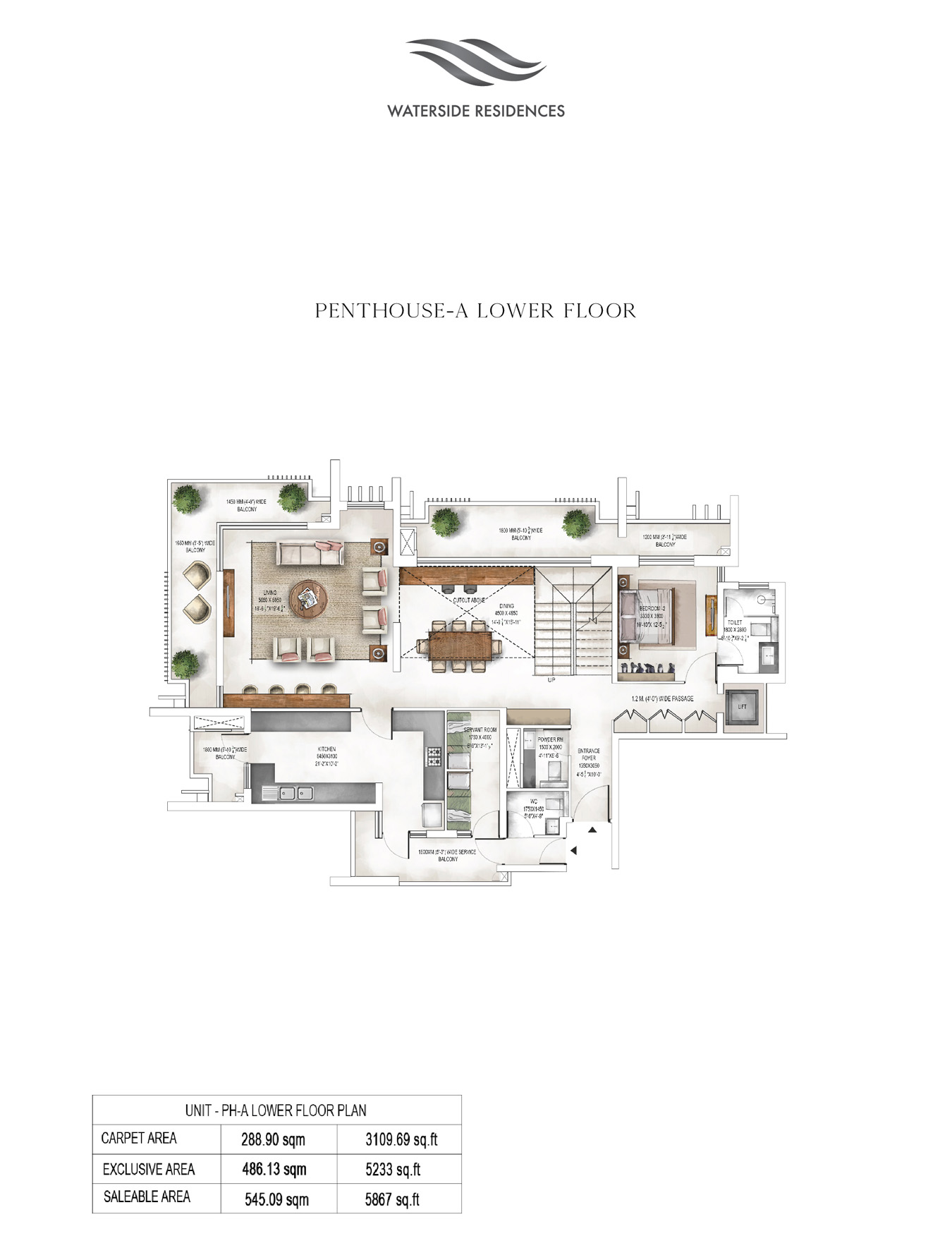 Penthouse Lower Floor – Krisumi Water Fall Residences