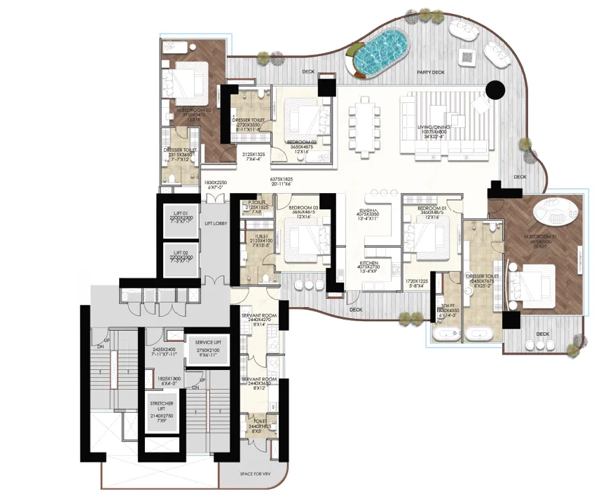 5.5 BHK - 6300 Sq. Ft – MVN Aero One