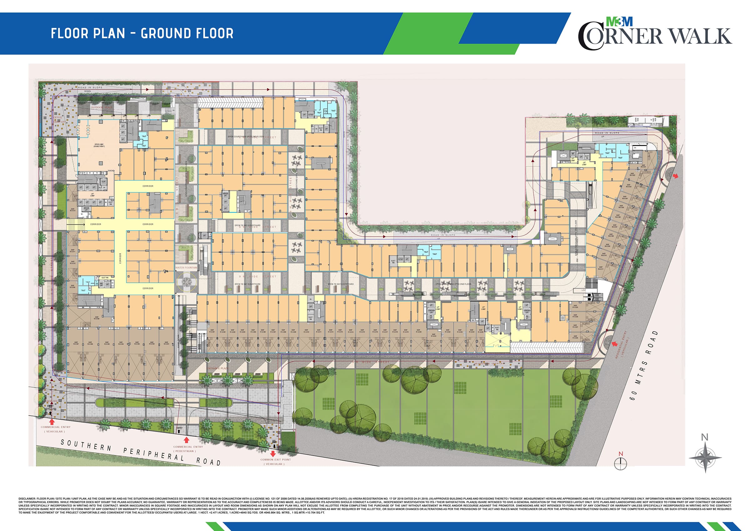 Ground Floor (1500 - 2500 SQFT) – M3M Corner Walk