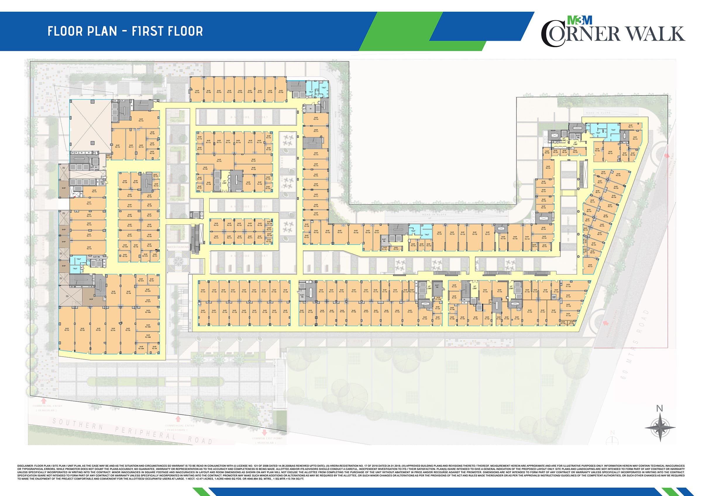 First Floor (248 - 2000 SQFT) – M3M Corner Walk