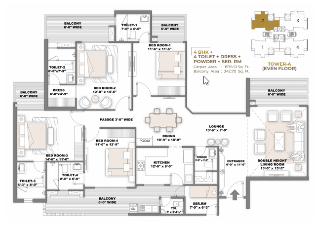 4BHK A – Ambrosia