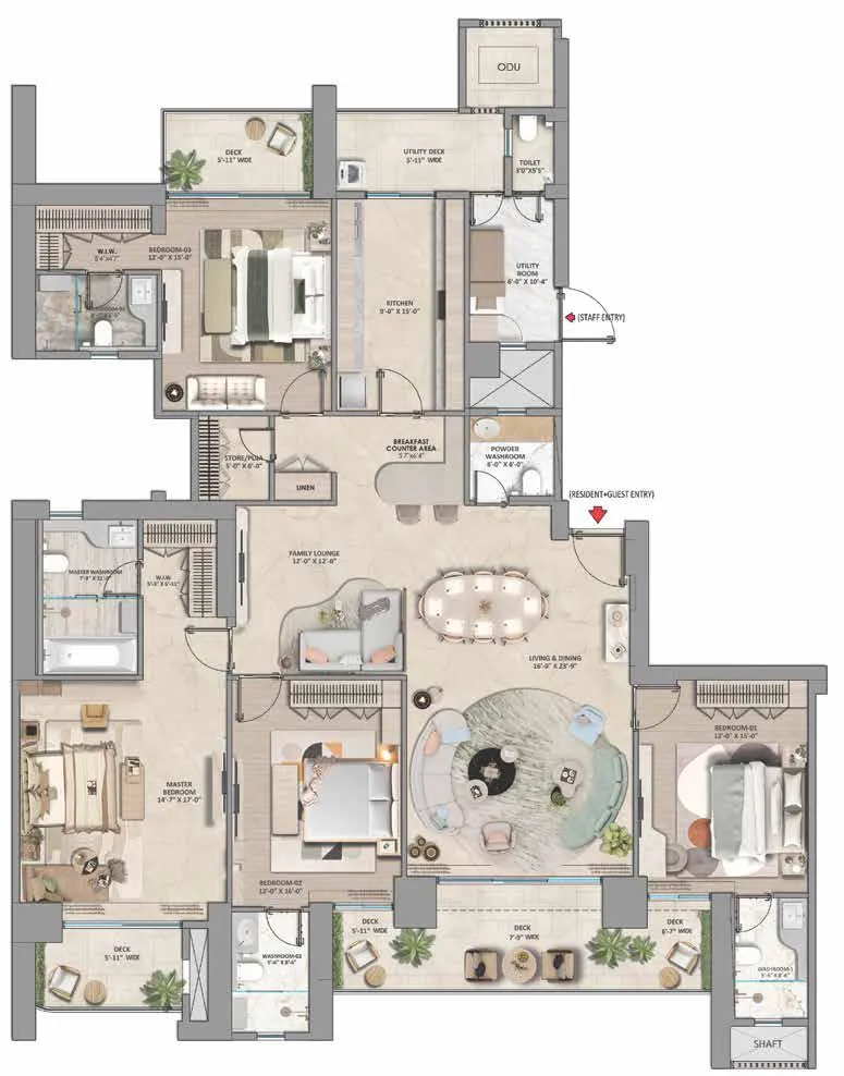 4 BHK - Medium – The Westin Residences