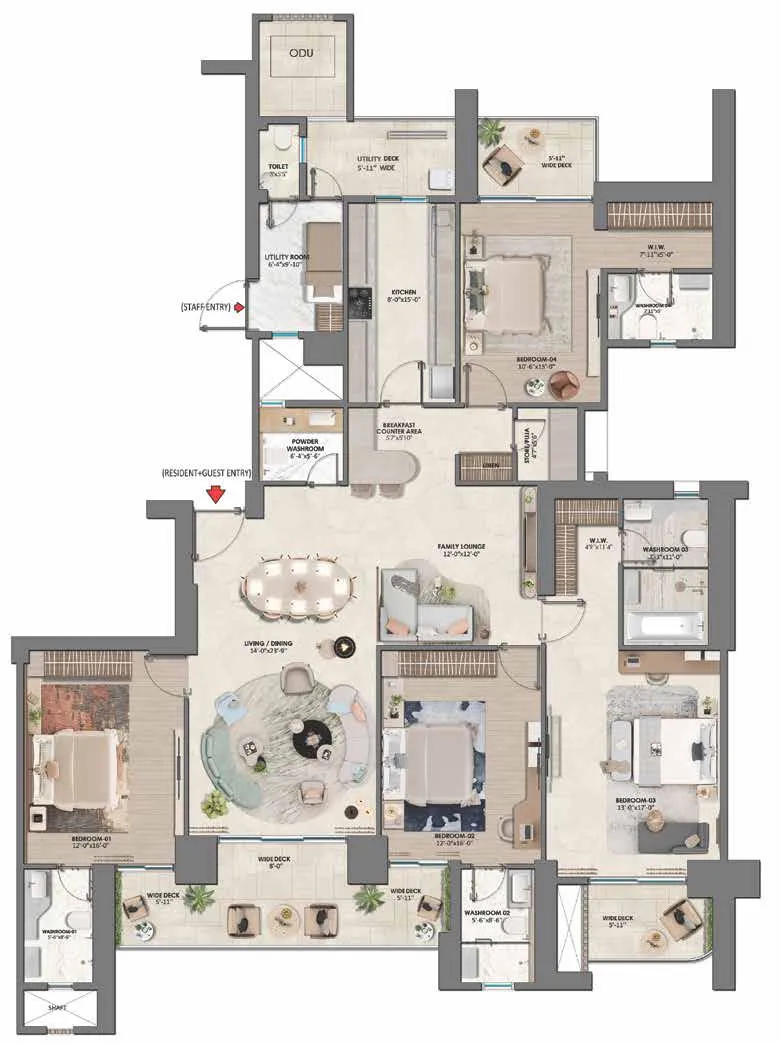 4 BHK - Small – The Westin Residences