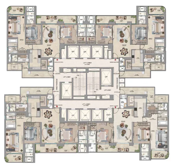 Core Plan 3 BHK – The Westin Residences