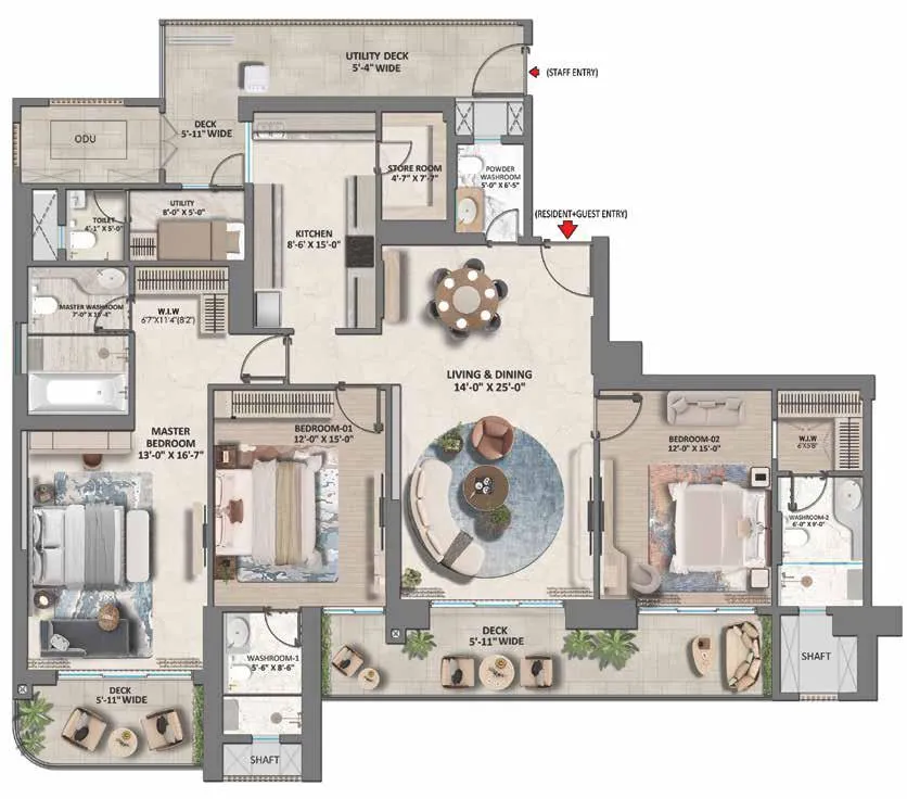 3 BHK - Large – The Westin Residences