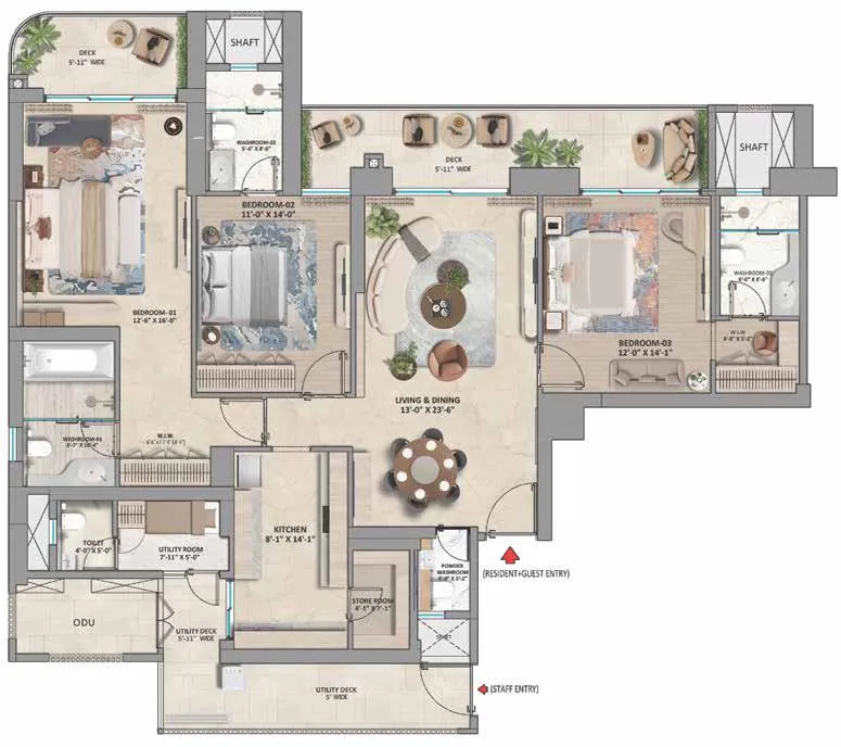 3 BHK - Small – The Westin Residences
