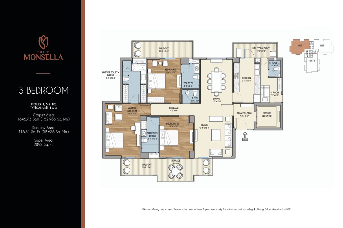 3 Bedroom – Tulip Monsella