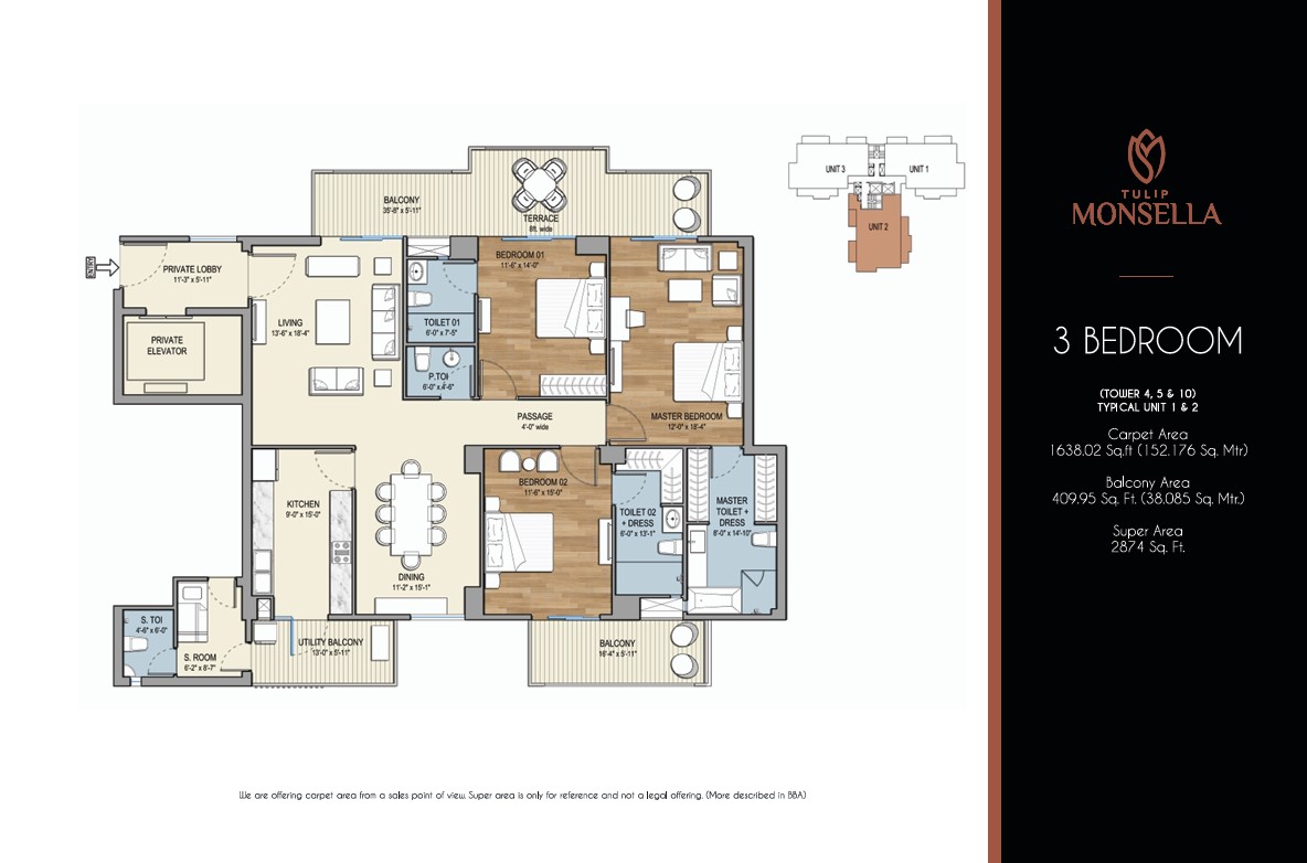 3  Bedroom – Tulip Monsella