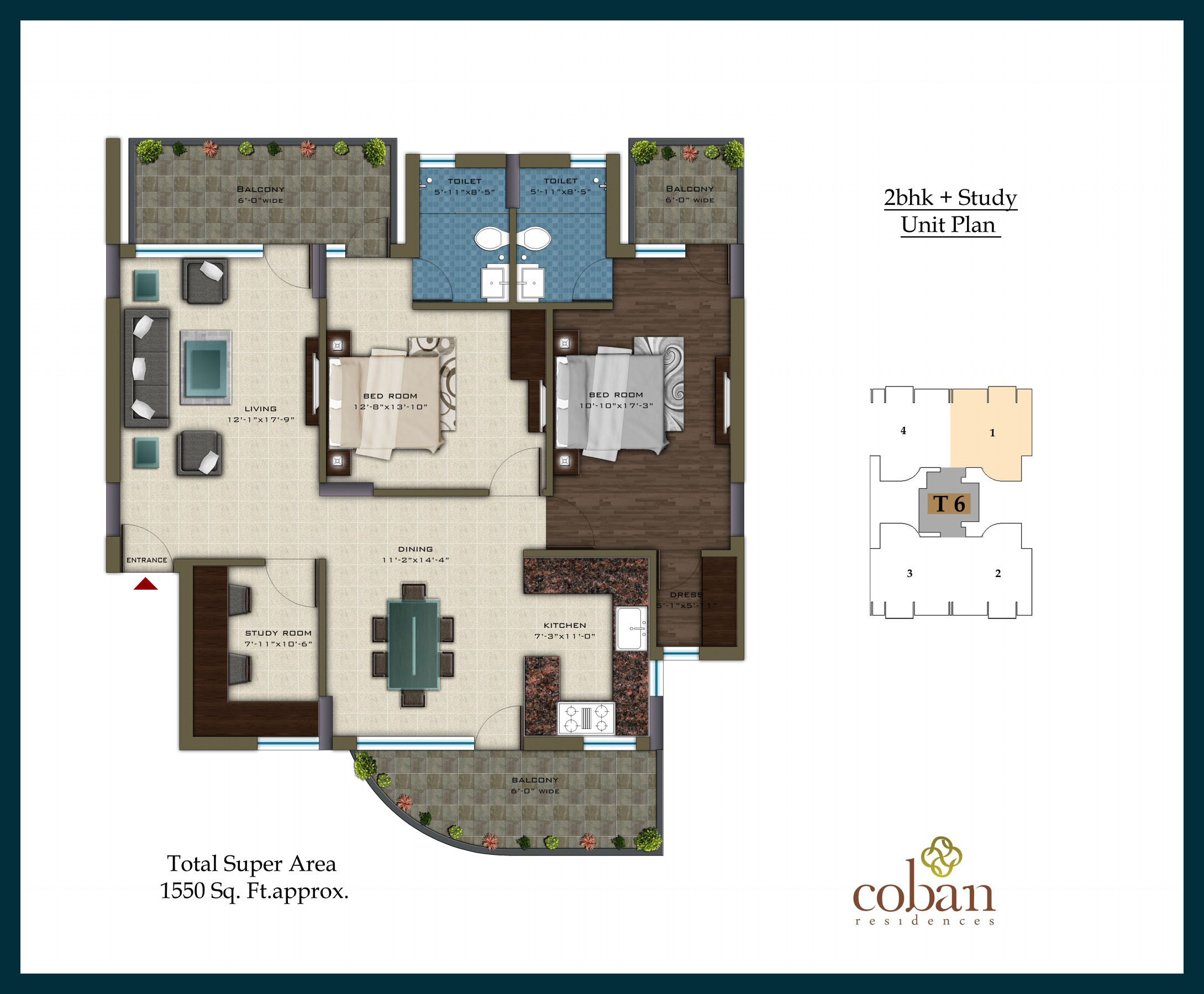 2 Bhk – Pareena Coban Residences
