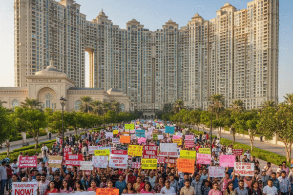 M3M Golf Estate Protest