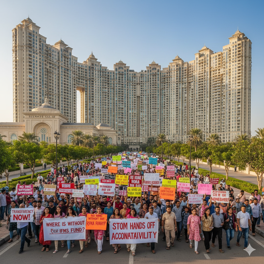 M3M Golf Estate Protest